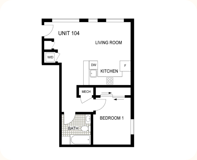 Unit 104 floor plan