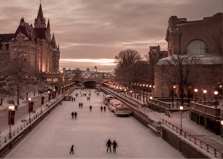 The Rideau Canal a short walk from Axis Centretown