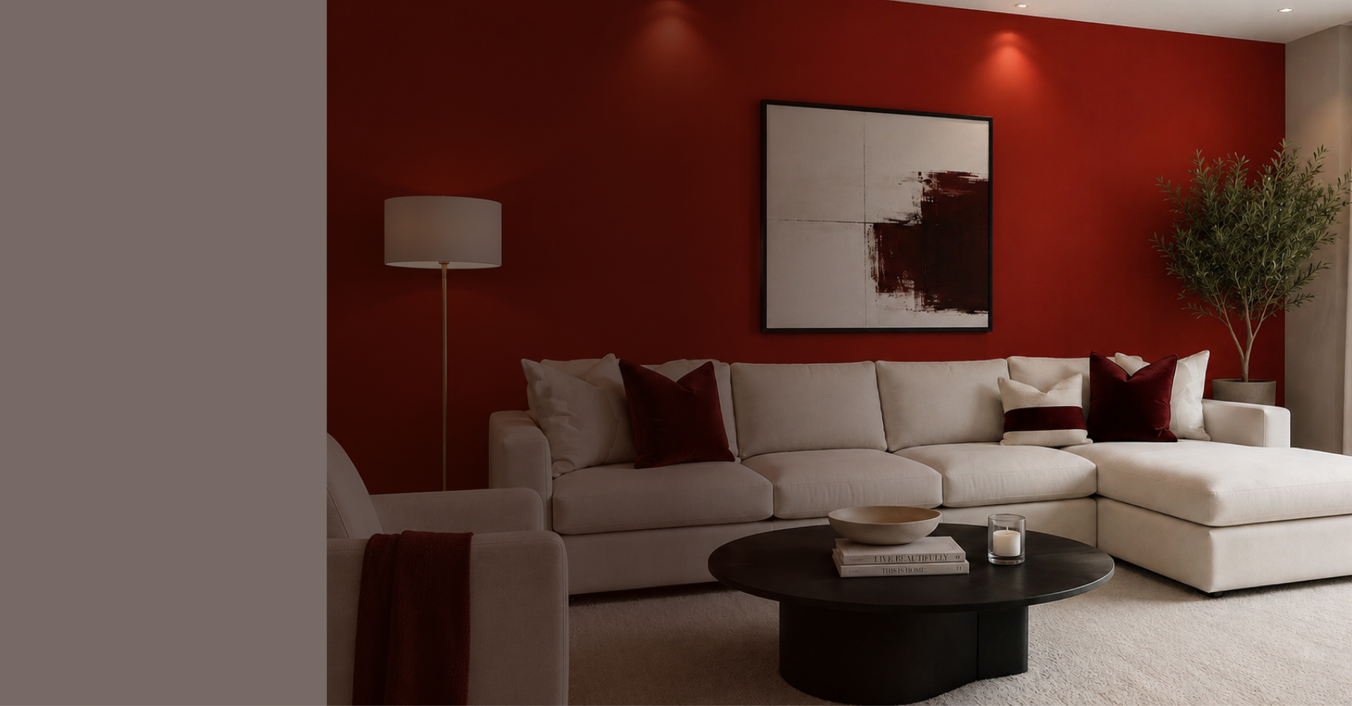 Contemporary living room inside an Axis Centretown suite